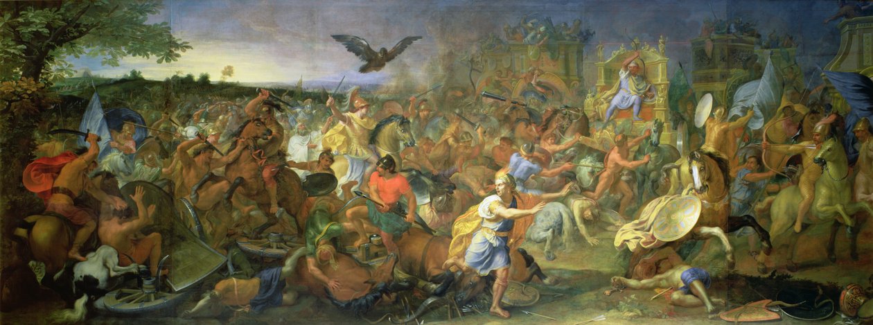 Az arbelai (vagy gaugamelai) csata Kr. e. 331, 1673 körül. alkotó: Charles Le Brun