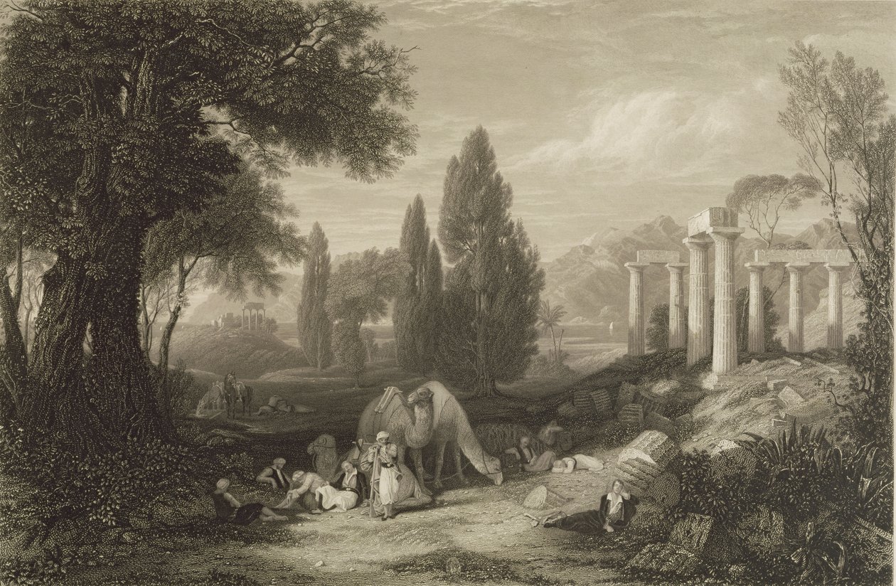 Bryon álma, vésette James T. Willmore (1800-63) 1833 (bw litho) alkotó: Charles Lock Eastlake
