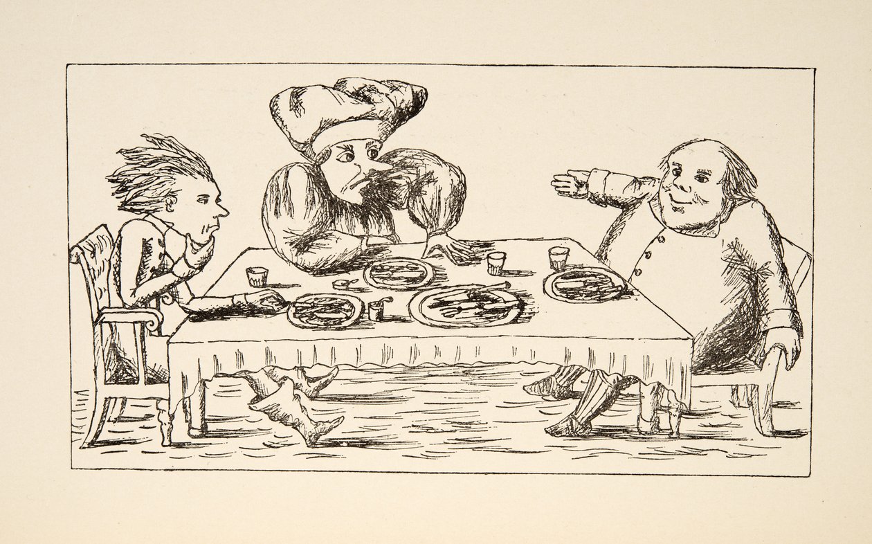 Vilmos atya megette a libát, illusztráció az Alices Adventures Under Ground című könyvből, pub. 1886 (fakszimile) alkotó: Charles Lutwidge Dodgson