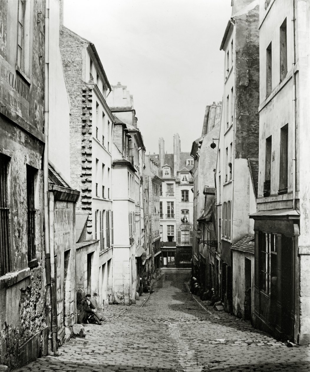 Rue du Bon-Puits, a Rue Traversine felől, Párizs, 1858-78 alkotó: Charles Marville