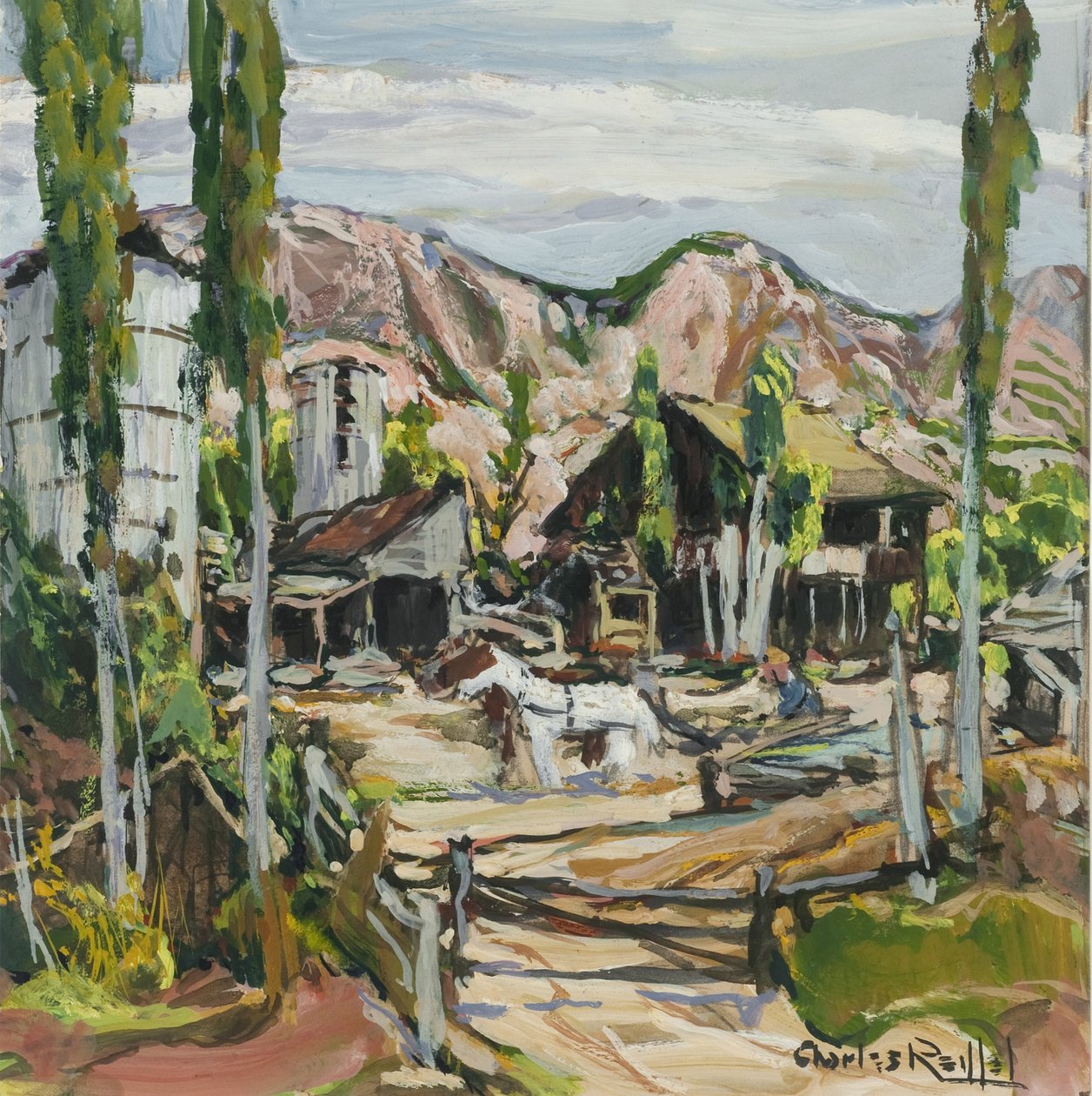 Régi Ranch Mission Valley, 1930 körül alkotó: Charles P. Reiffel