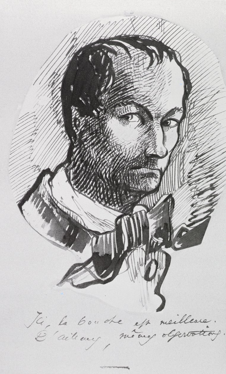 Önarckép, 1860 körül alkotó: Charles Pierre Baudelaire