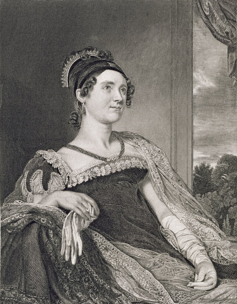 Louisa Catherine Adams (1775-1852) G.F. Storm metszete (1834 körül) alkotó: Charles Robert Leslie