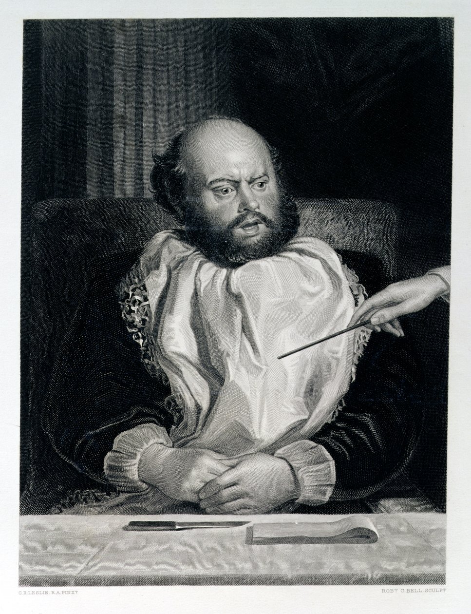 Sancho Panza, metszett Robert C. Bell alkotó: Charles Robert Leslie