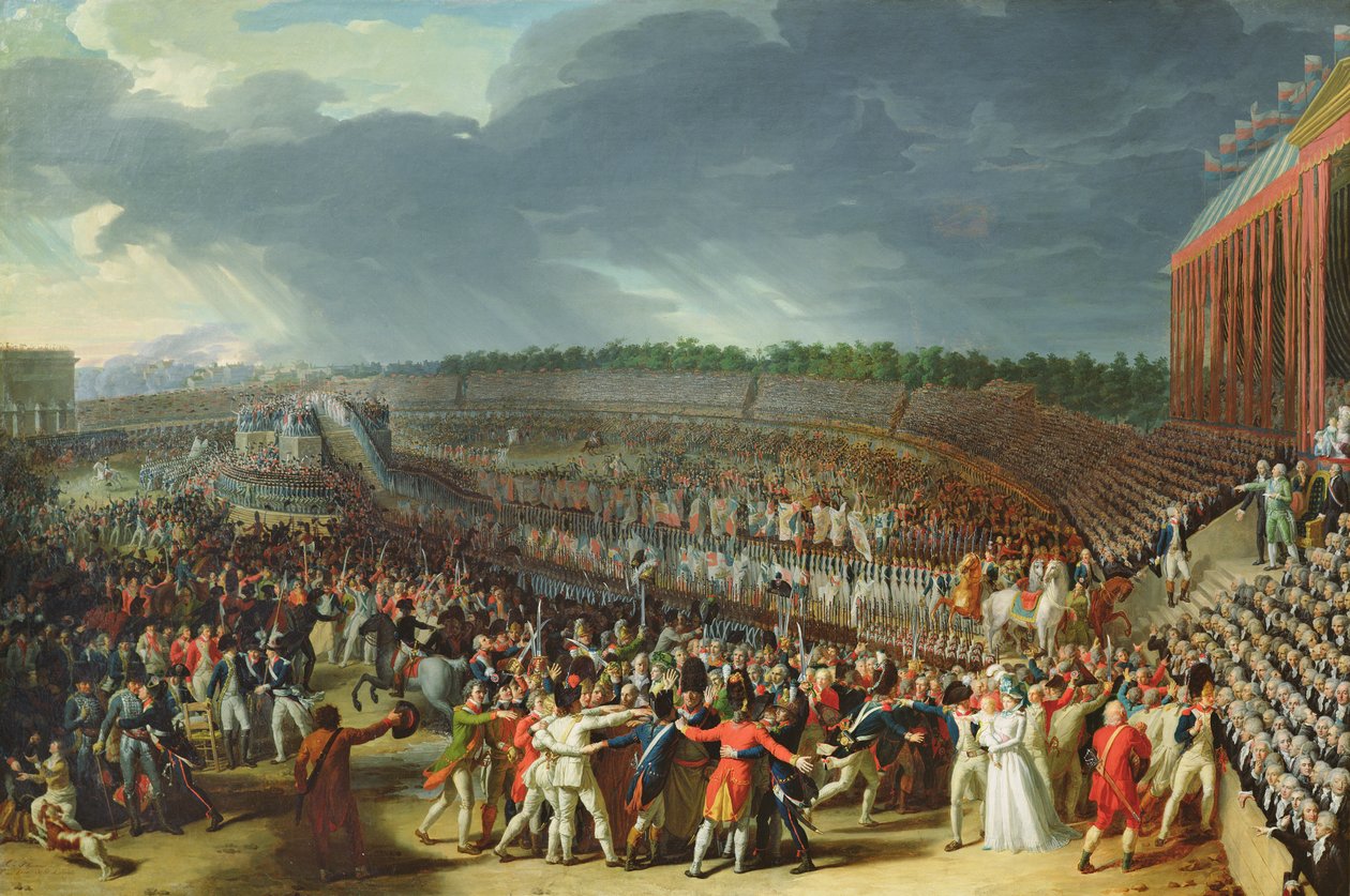 A Föderáció ünnepe, Champs de Mars, Párizs, 1790. július 14 alkotó: Charles Thevenin