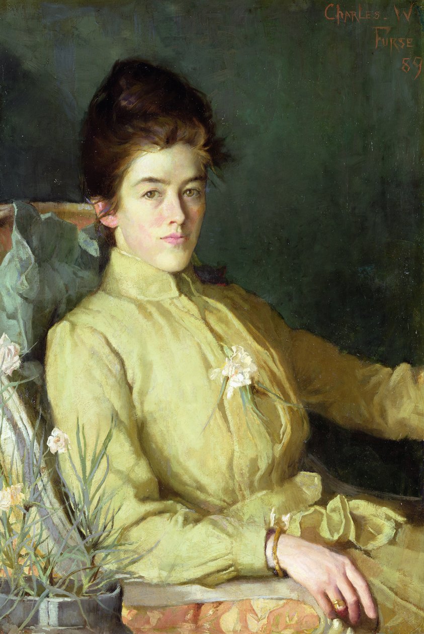 Egy fiatal nő portréja alkotó: Charles Wellington Furse