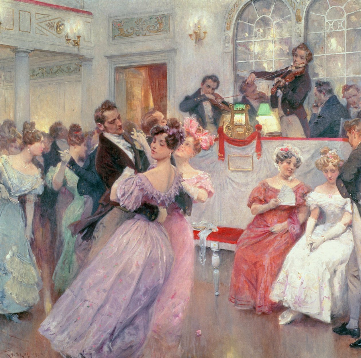 Strauss és Lanner – A bál, 1906 alkotó: Charles Wilda