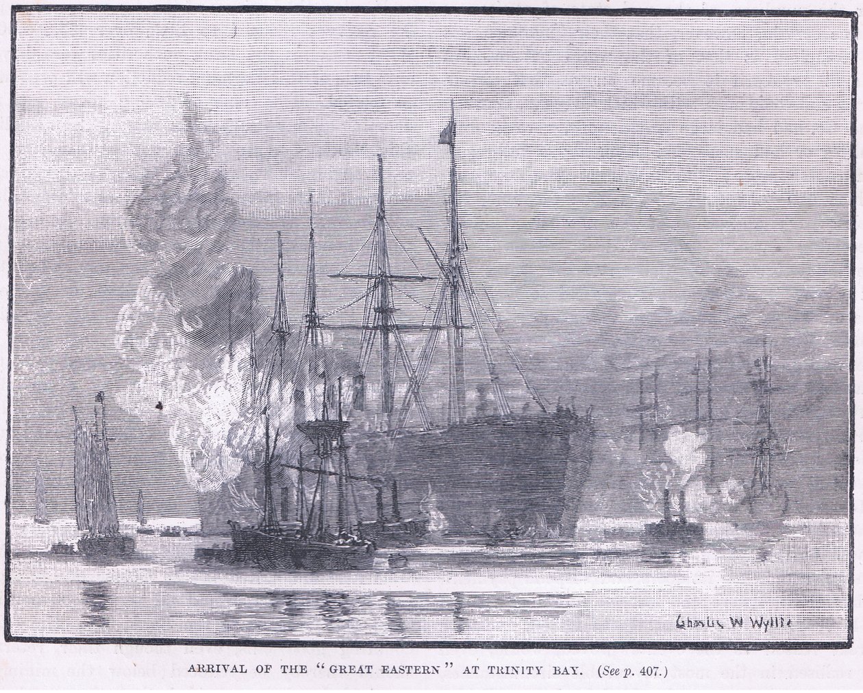 A Great Eastern megérkezése a Trinity-öbölbe i.sz. 1866-ban alkotó: Charles William Wyllie