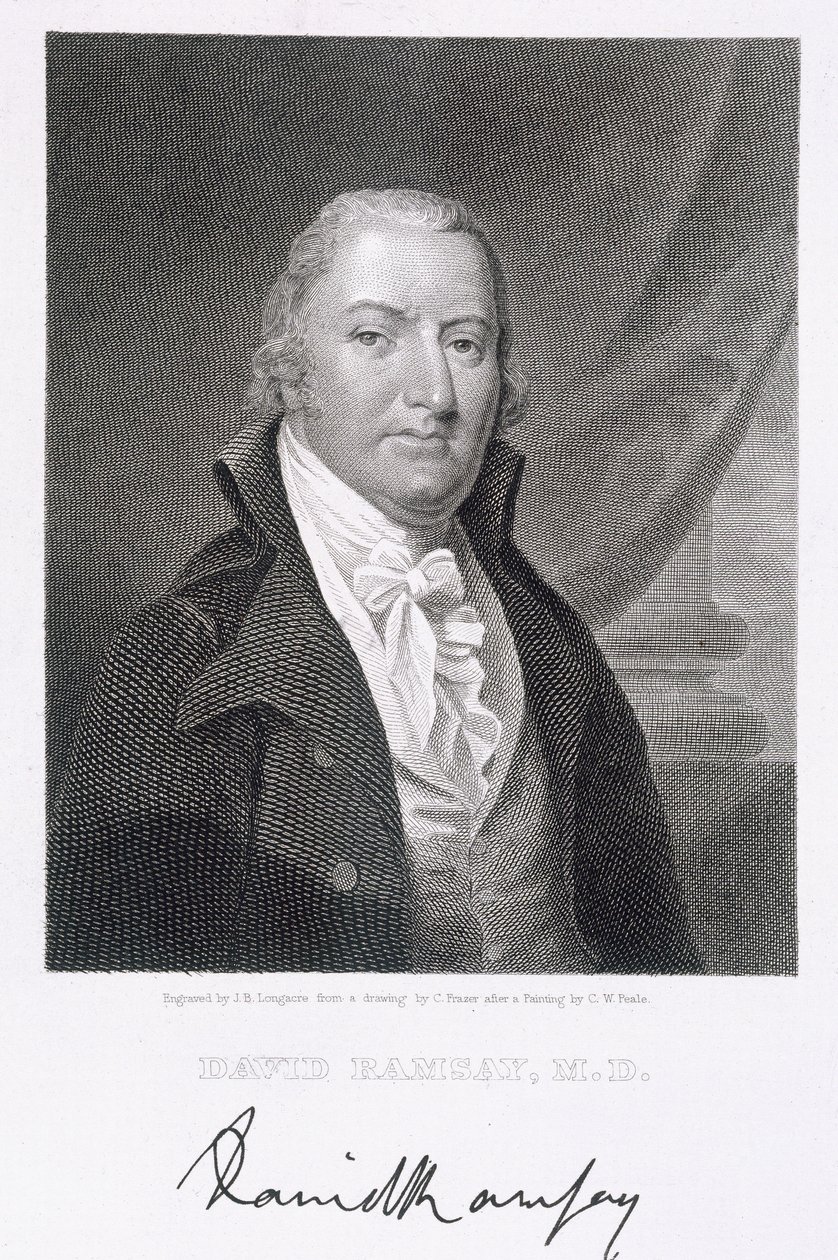 David Ramsay, metszette James Barton Longacre (1794-1869) Charles Fraser (1782-1860) eredeti rajza után. alkotó: Charles Willson Peale