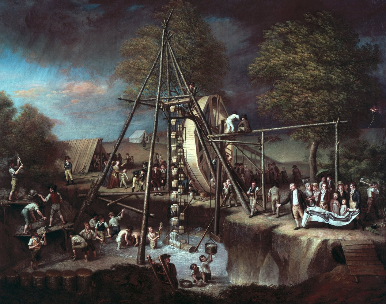 A Mastodon exhumálása, 1806 alkotó: Charles Willson Peale