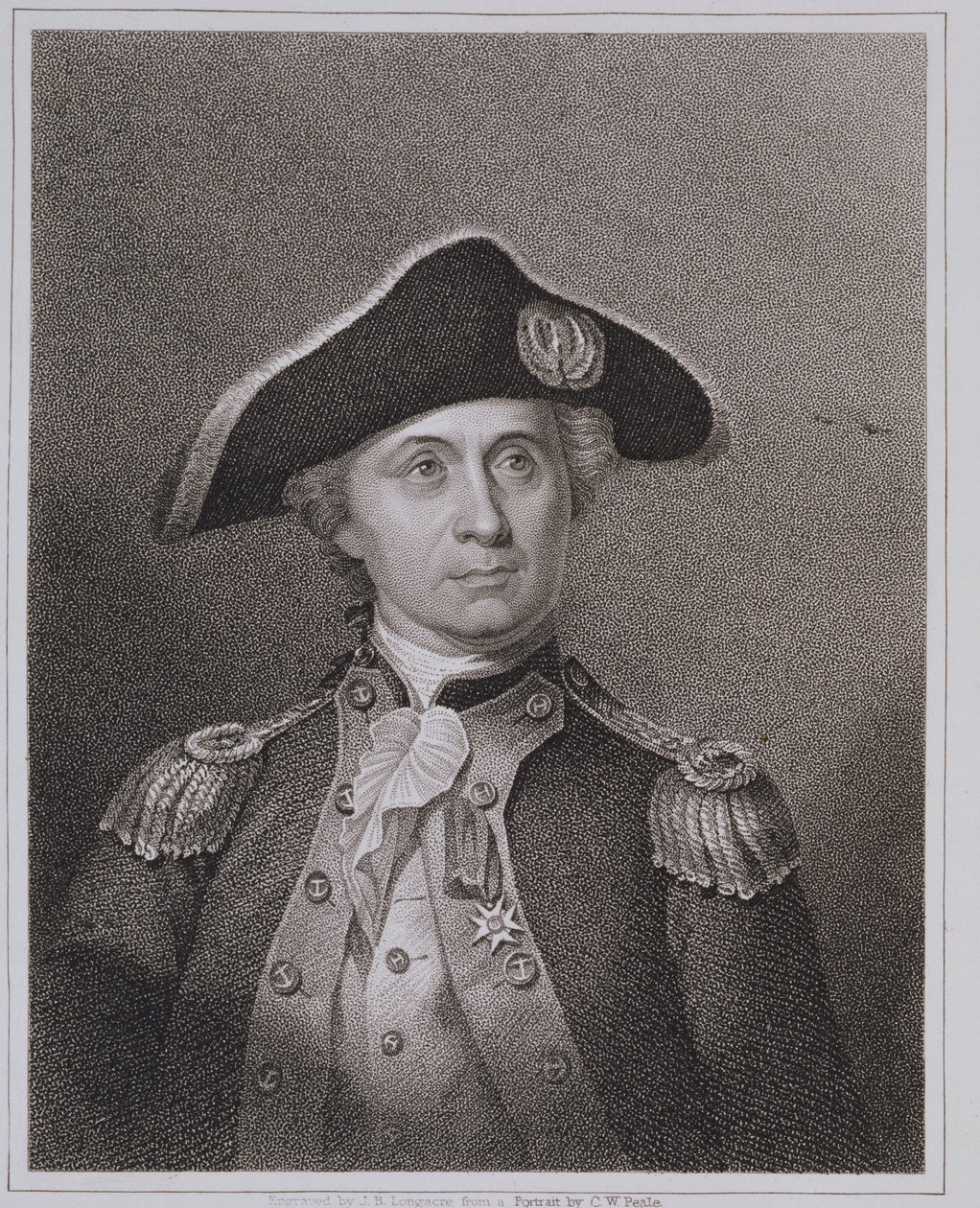 John Paul Jones (1747-92), metszett: James Barton Longacre (1794-1869) alkotó: Charles Willson Peale