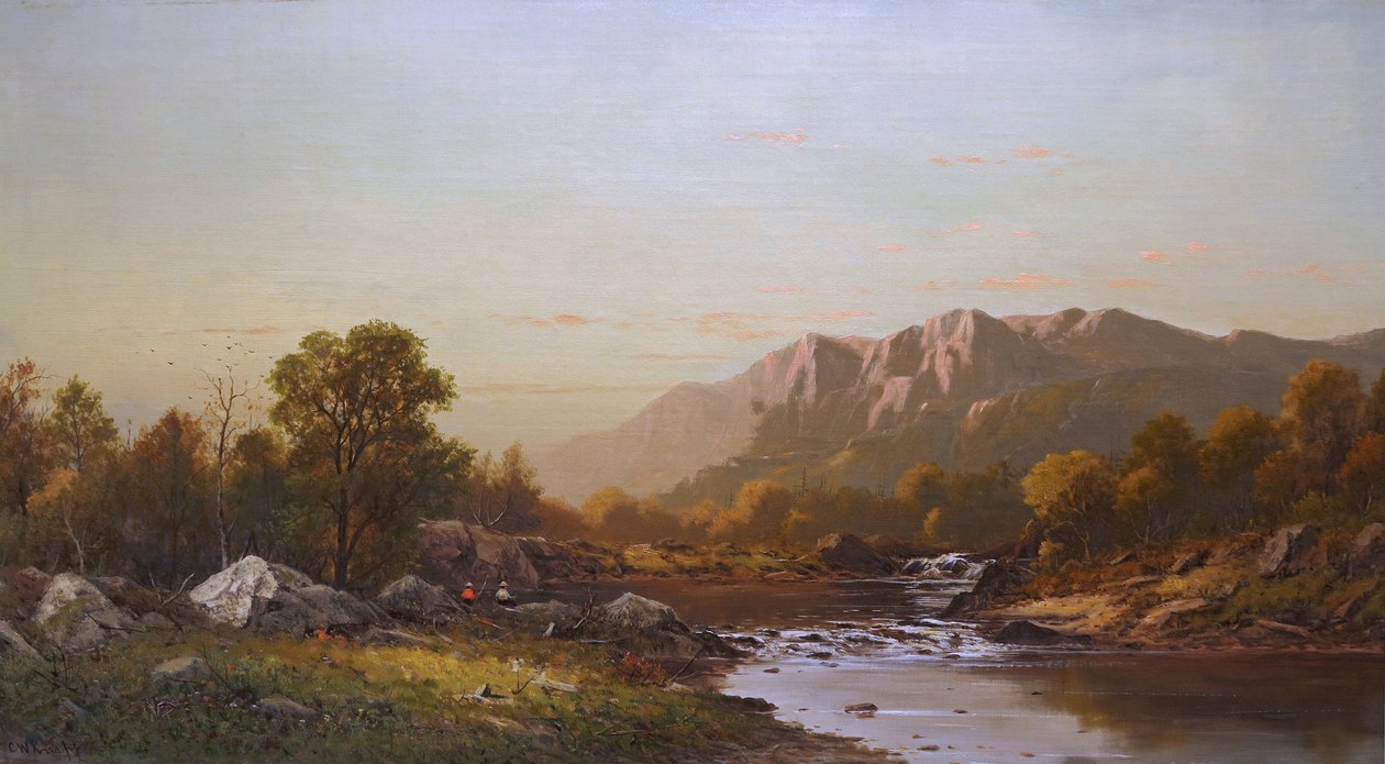 Táj a halászokkal alkotó: Charles Wilson Knapp