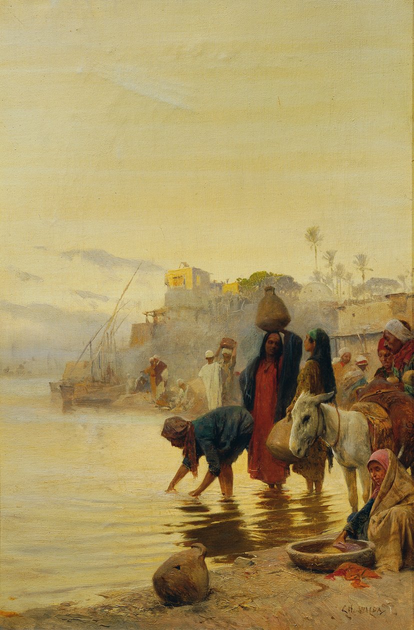 Mosók a Nílusban alkotó: Charles (Carl) Wilda