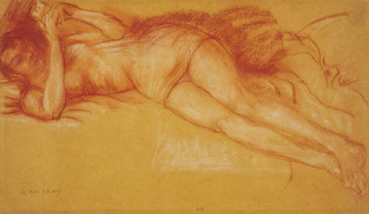Nő egy ágyban olvas alkotó: Charles Alexandre Malfray
