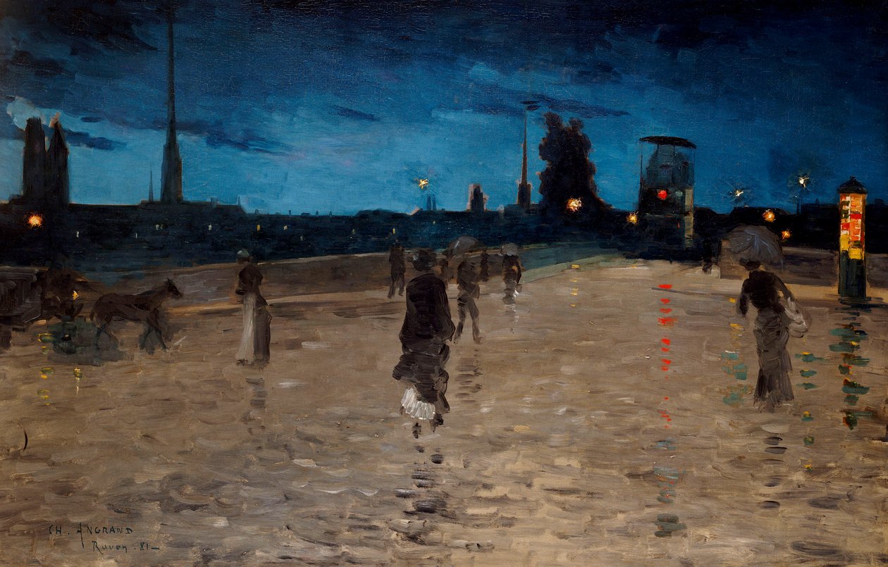 A kőhíd, Rouen, 1881 alkotó: Charles Angrand