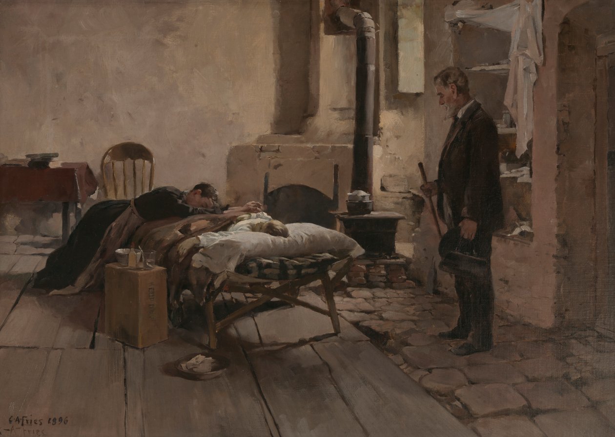 Túl késő, 1896. alkotó: Charles Arthur Fries