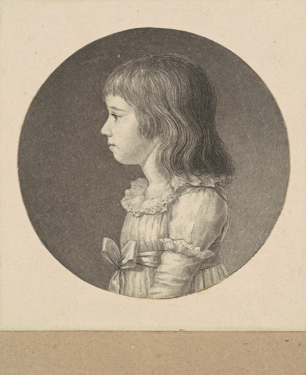 Azonosítatlan lány alkotó: Charles B. J. Févret de Saint Mémin