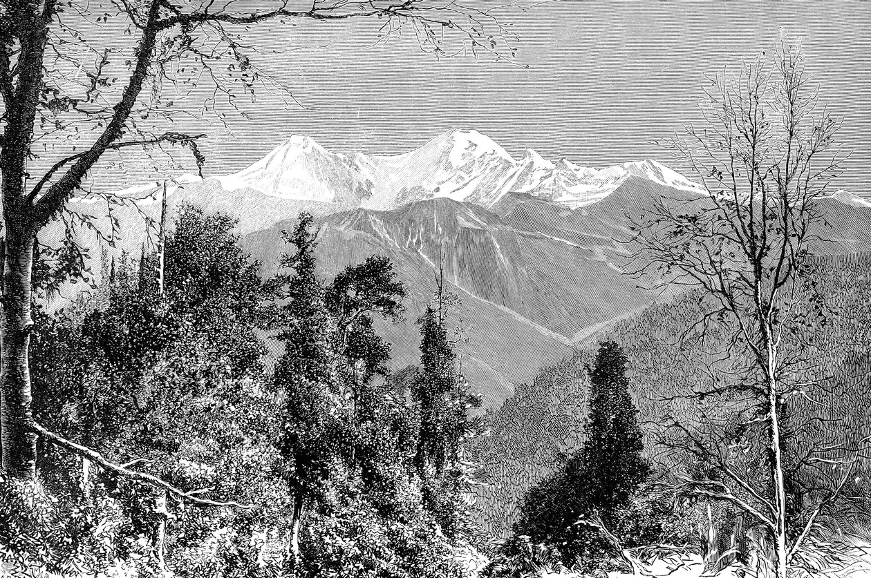 Banderpunch hegység, India, 1895. alkotó: Charles Barbant