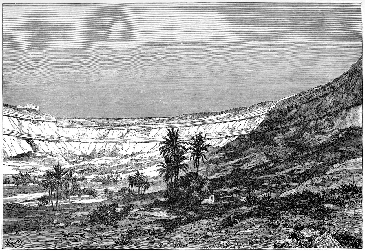 A Kasr-el-jebel Cirque, Szíria, 1890 alkotó: Charles Barbant