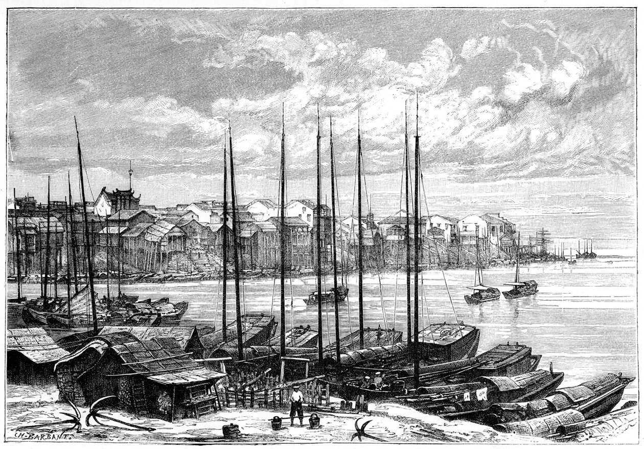 Wuhan, Kína, 1895. alkotó: Charles Barbant
