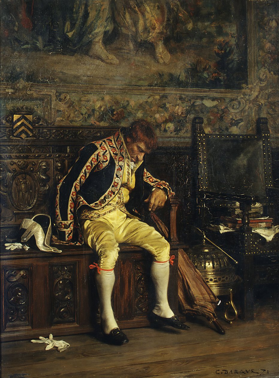 Egy lakáj alszik, 1871. alkotó: Charles Bargue