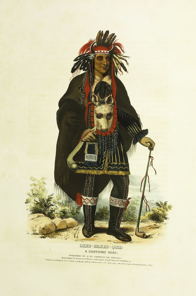 Okee-Makee-Quid, a Chippeway főnöke alkotó: Charles Bird (after) King