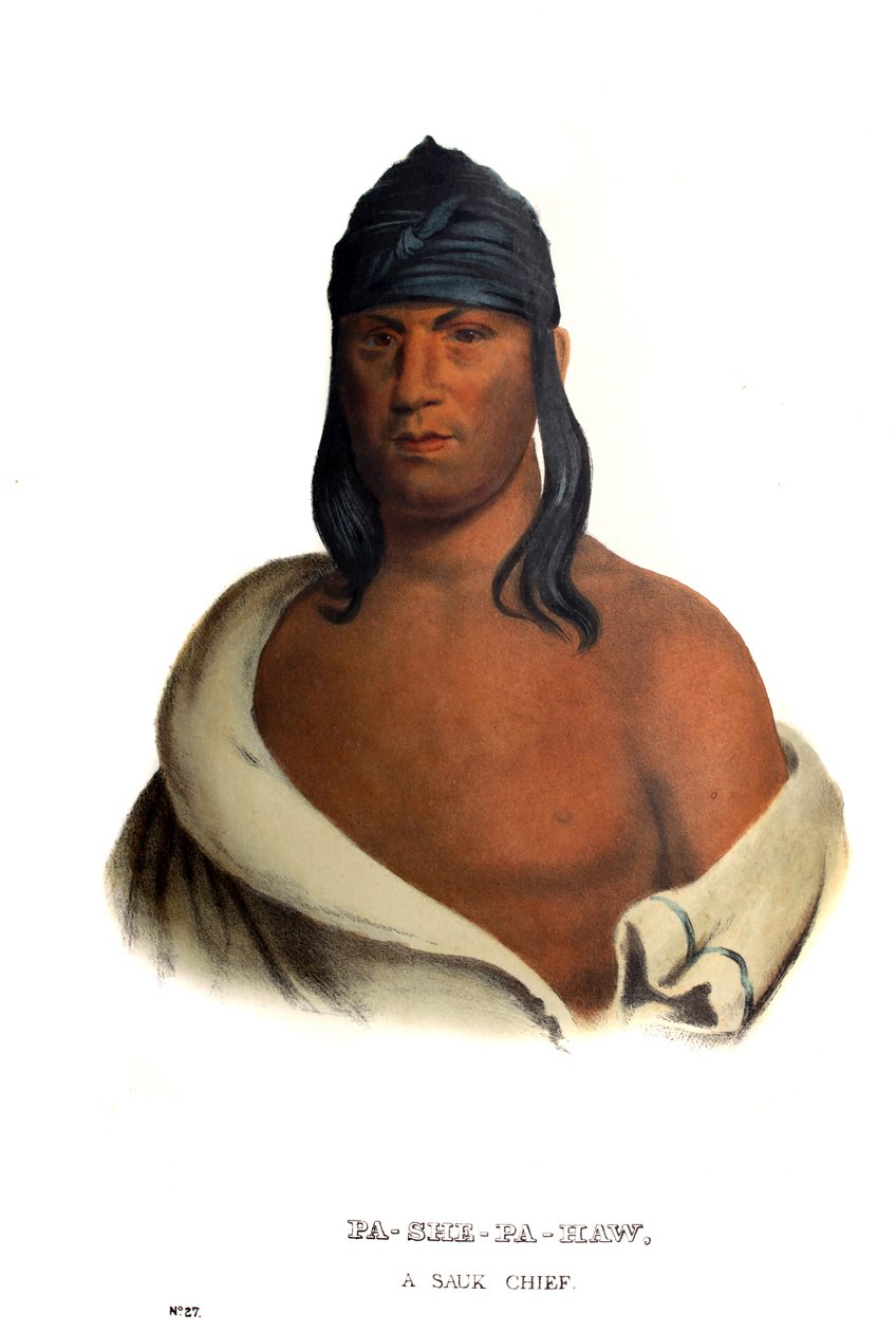 Pashepahaw ("The Stabber"), egy szauk főnök alkotó: Charles Bird King
