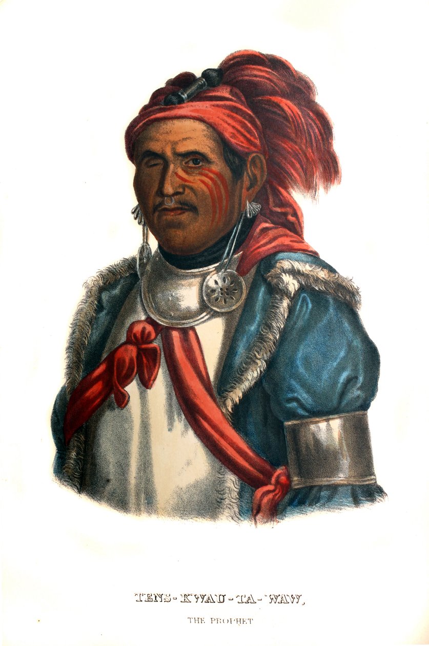 Tenskwatawa, vagy „a próféta” alkotó: Charles Bird King