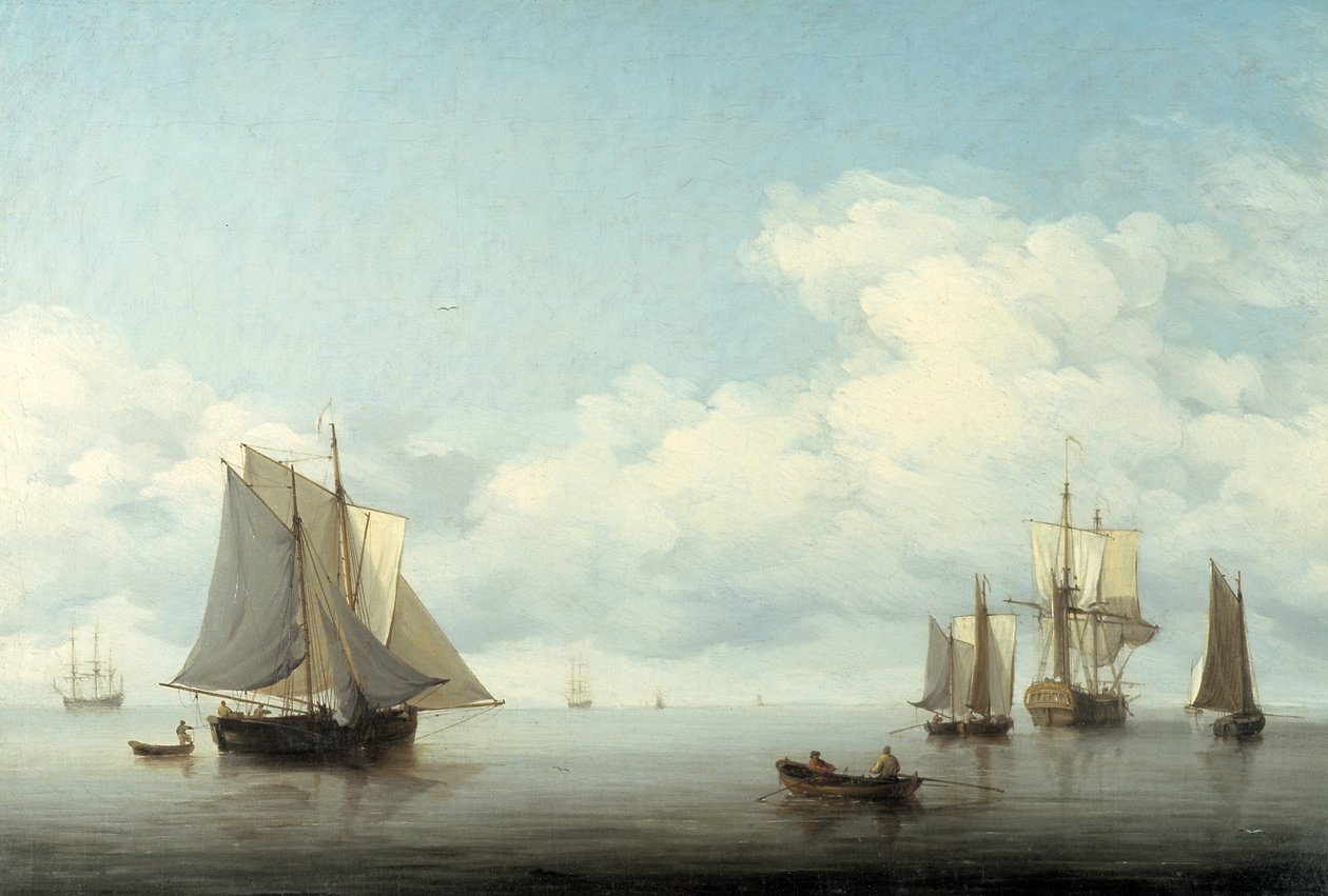 "Tengeri táj hajózással", 1743-1759 alkotó: Charles Brooking