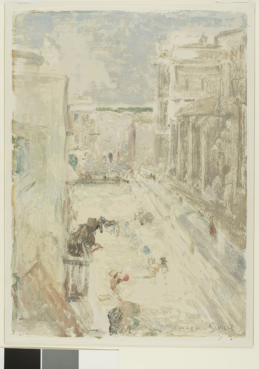 Utca Sevillában alkotó: Charles Edward Conder