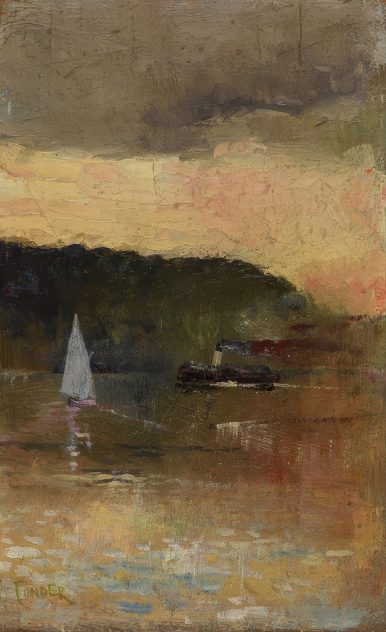 Naplemente, Sydney kikötője alkotó: Charles Edward Conder