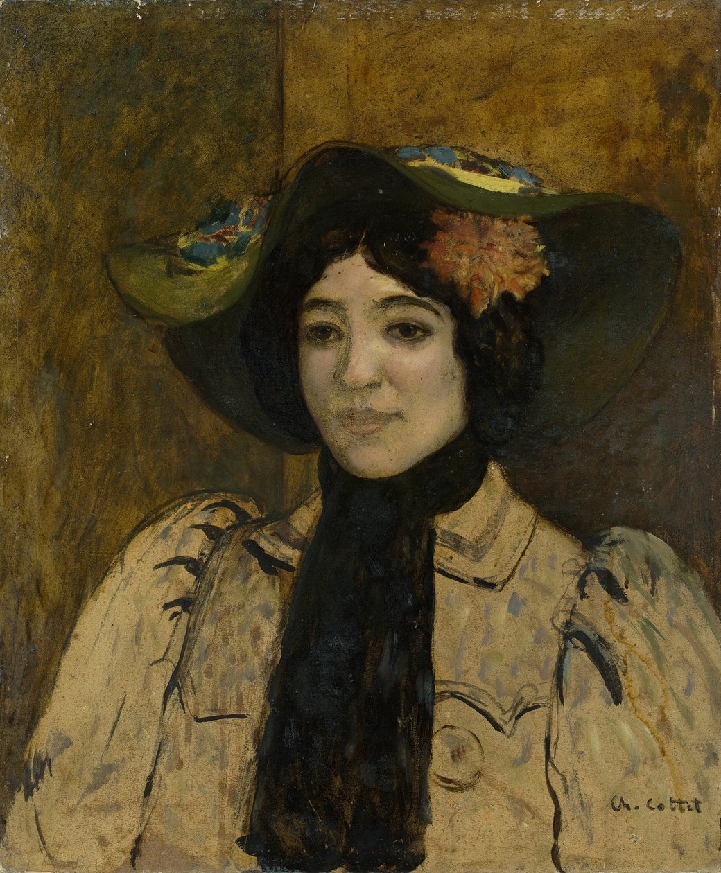 Női portré, c. 1900. alkotó: Charles Cottet
