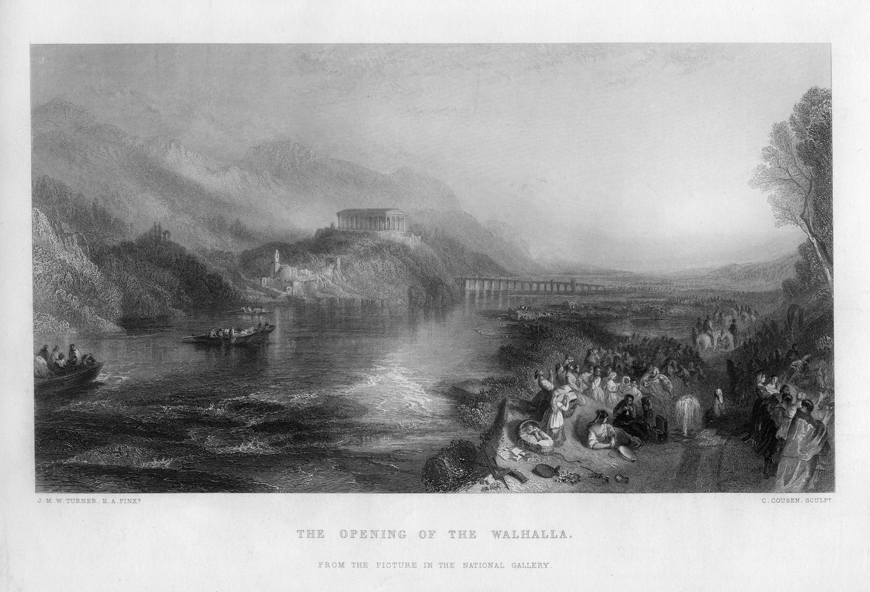 A Walhalla megnyitása, 19. század. alkotó: Charles Cousen
