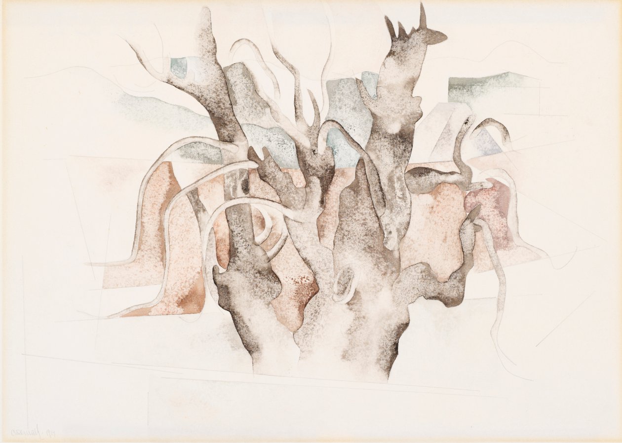 Bermuda – Fák, 1917 (wc) alkotó: Charles Demuth
