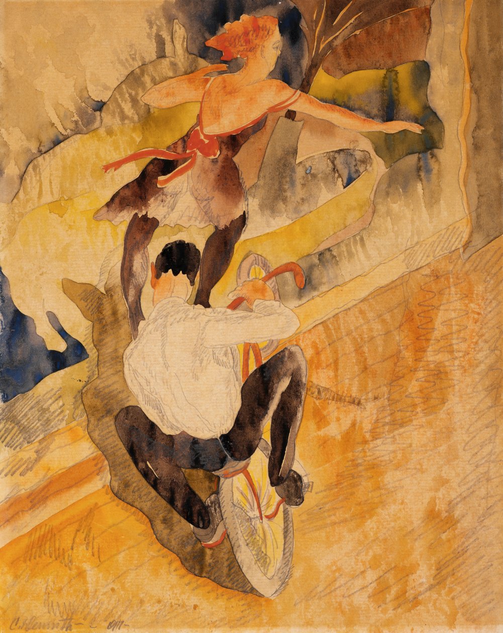 Kerékpáros akrobaták alkotó: Charles Demuth