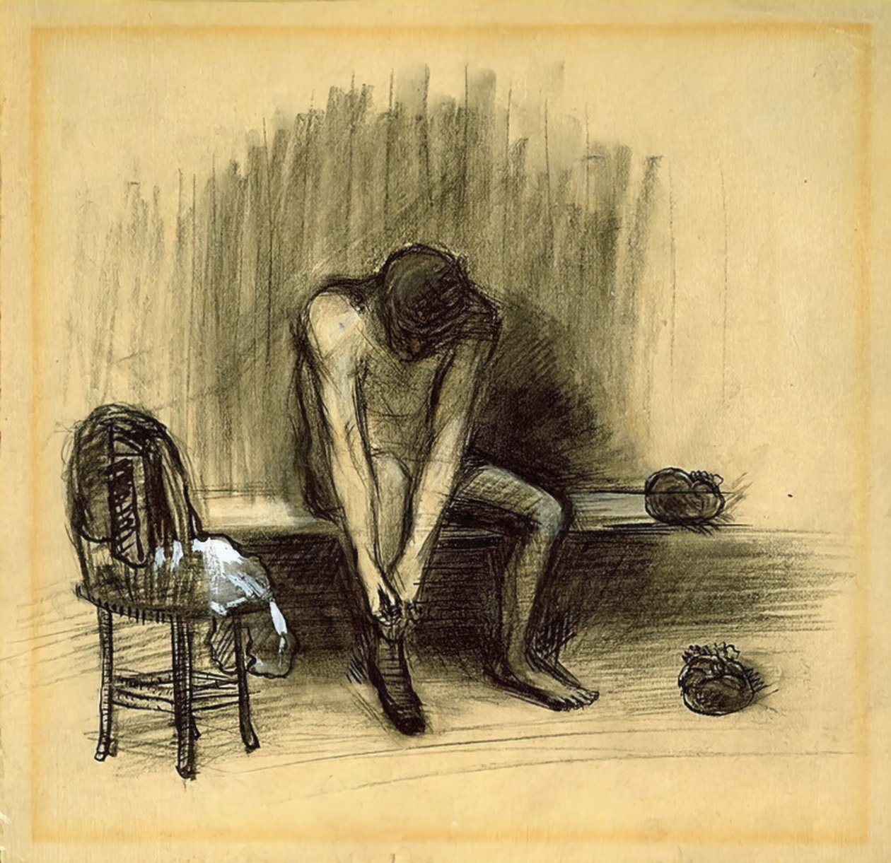 Bokszoló, c. 1907. alkotó: Charles Demuth