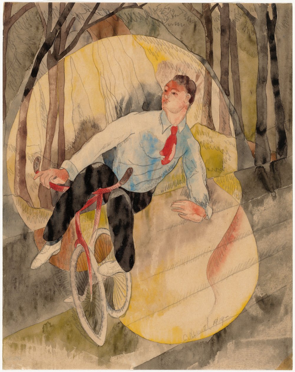 Vaudeville-ben, a kerékpáros alkotó: Charles Demuth