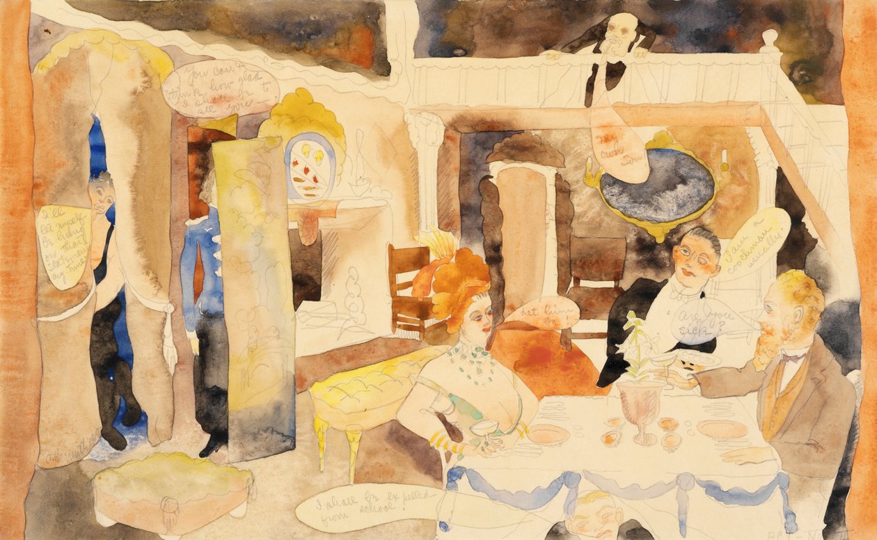 Lulu és Alva Schön ebéden alkotó: Charles Demuth