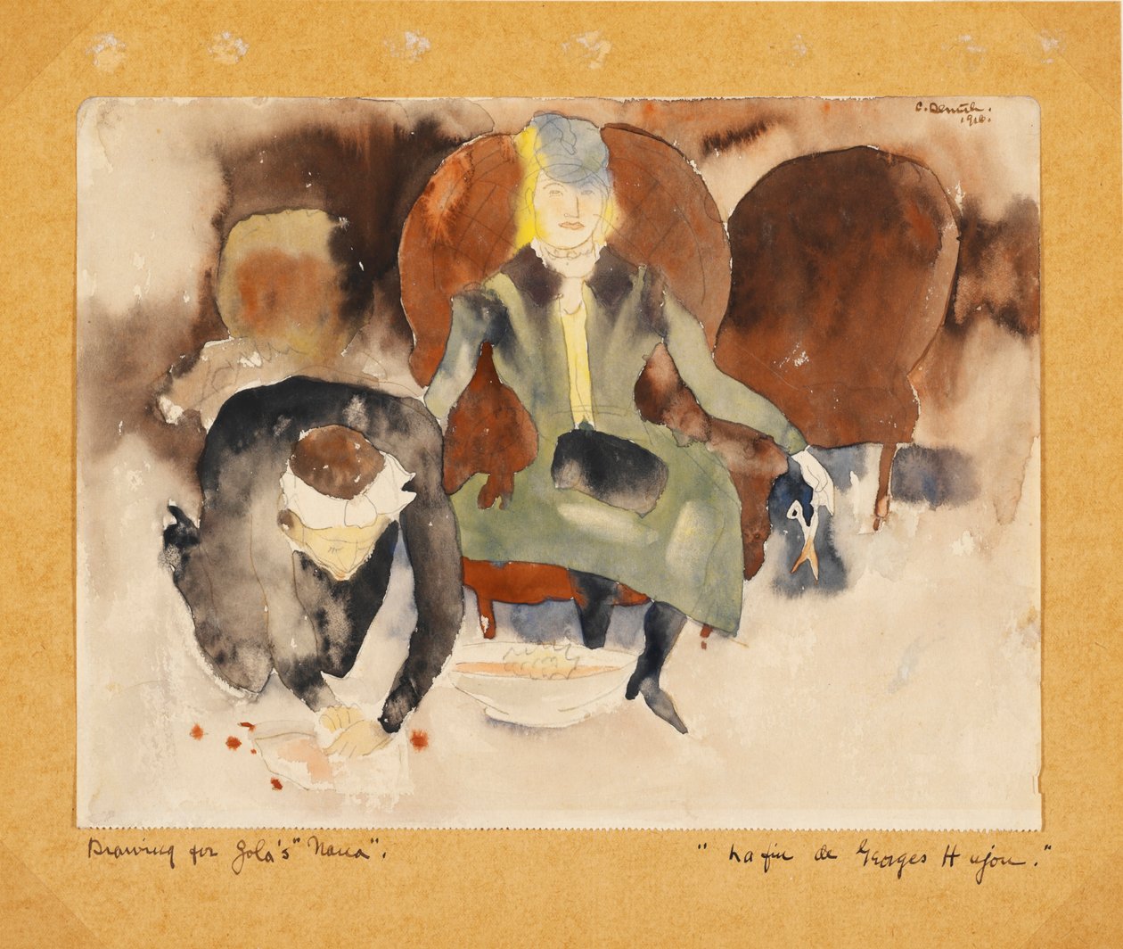 Zolas Nana, 1910 (wc papíron) alkotó: Charles Demuth