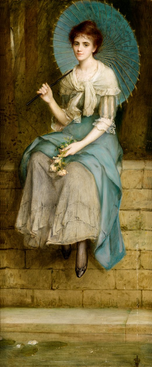 A szökőkút (olaj, vászon) alkotó: Charles Edward Halle