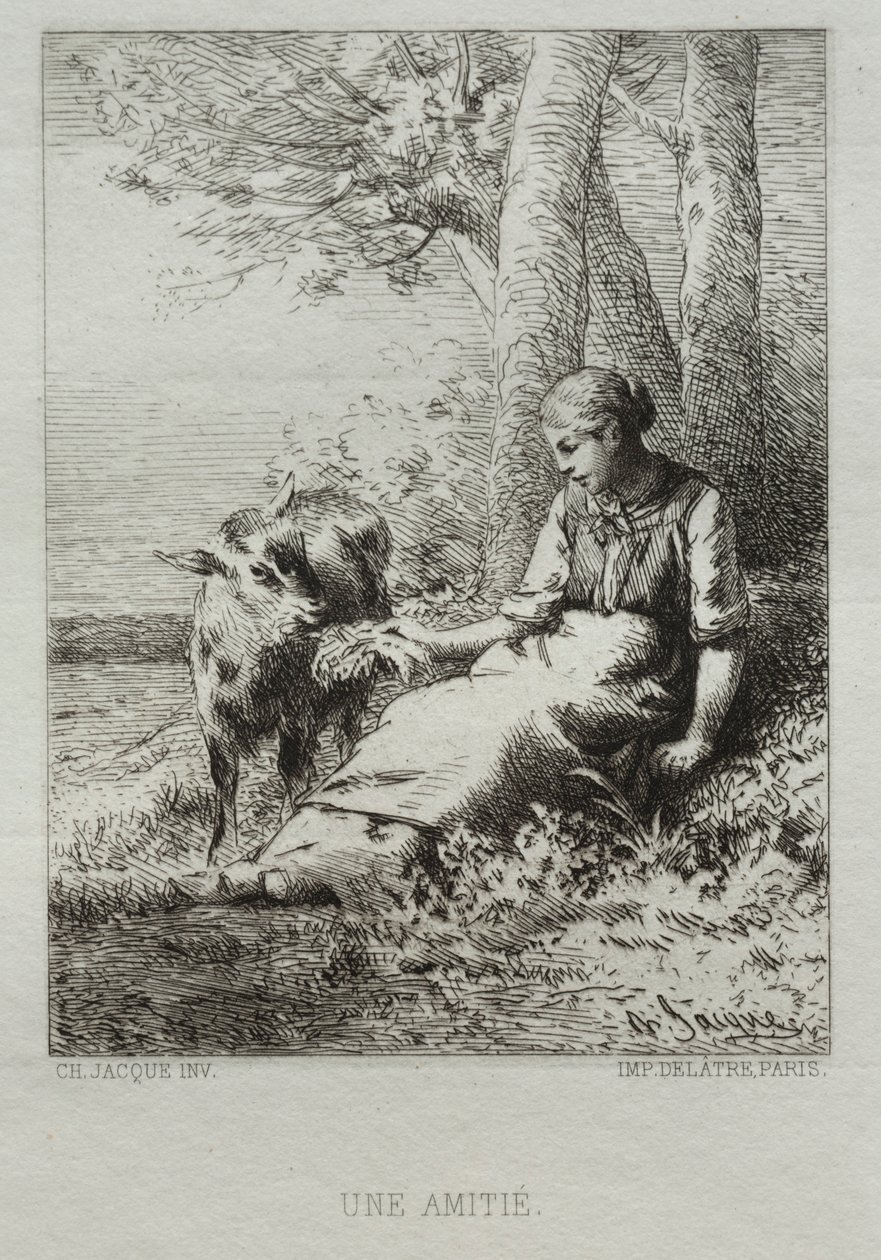 Szeretet. alkotó: Charles Emile Jacque