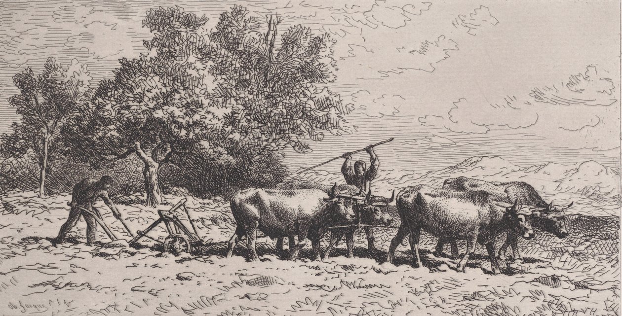 Ökörcsapat, 1868. alkotó: Charles Emile Jacque