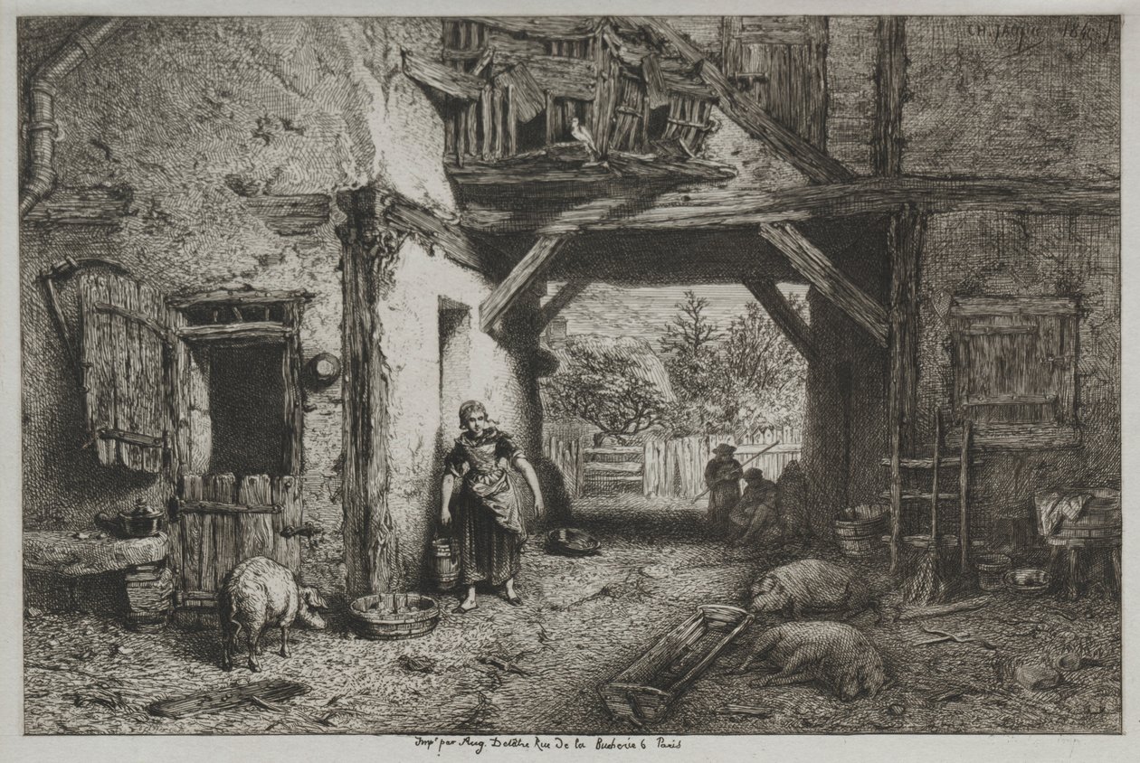 Farm belső alkotó: Charles Emile Jacque