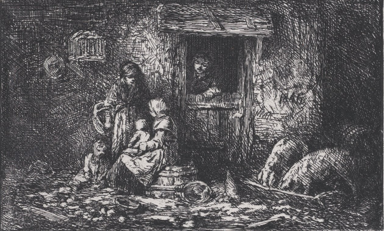 Gate to the Farm, kb. 1850. alkotó: Charles Emile Jacque