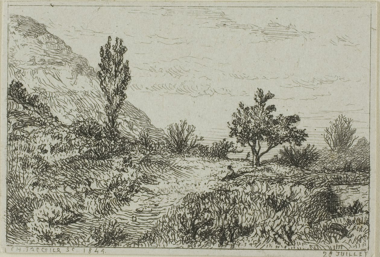 Tájkép alkotó: Charles Emile Jacque