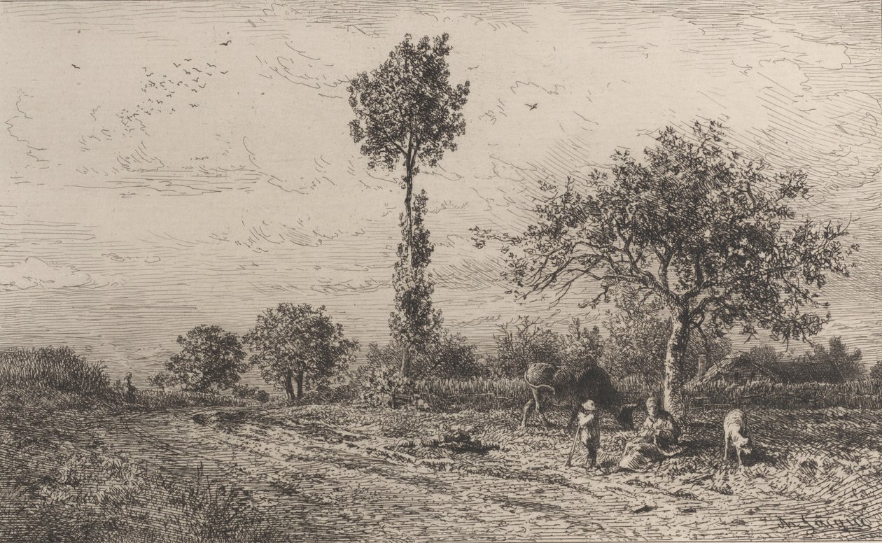 Táj, 1864. alkotó: Charles Emile Jacque