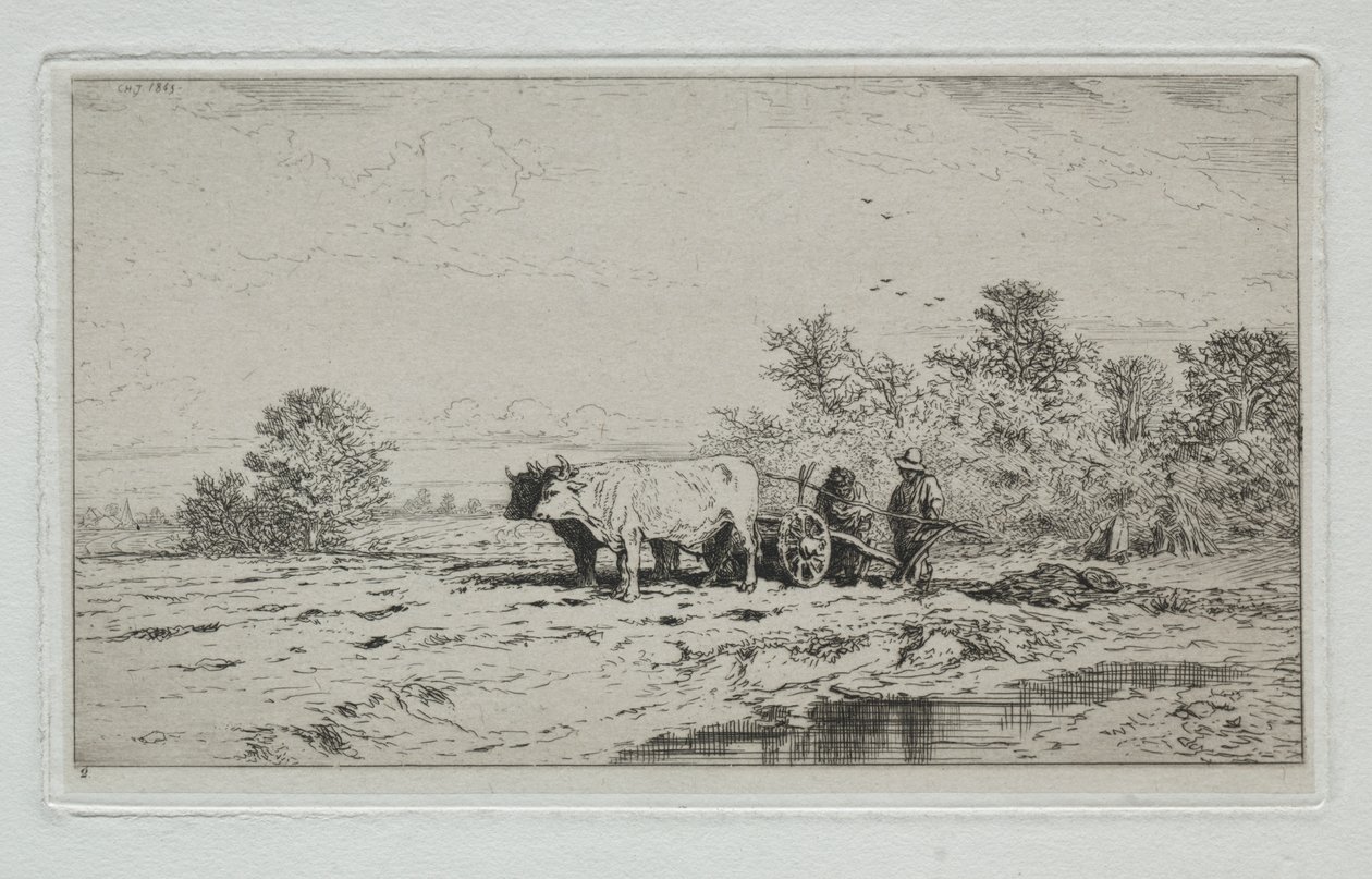 Táj, munkások alkotó: Charles Emile Jacque