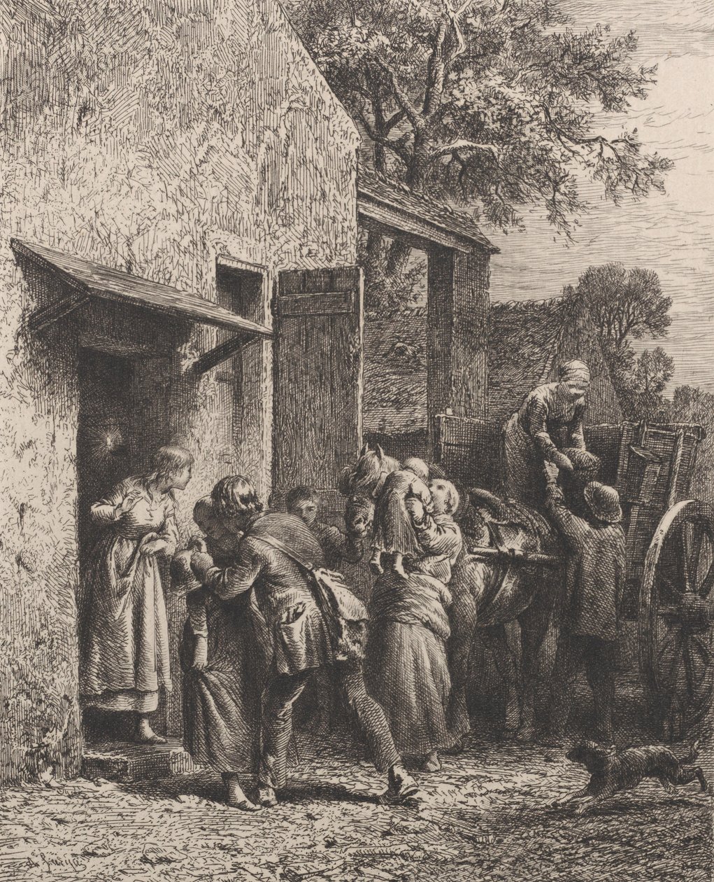 Újév reggele, 1865. alkotó: Charles Emile Jacque
