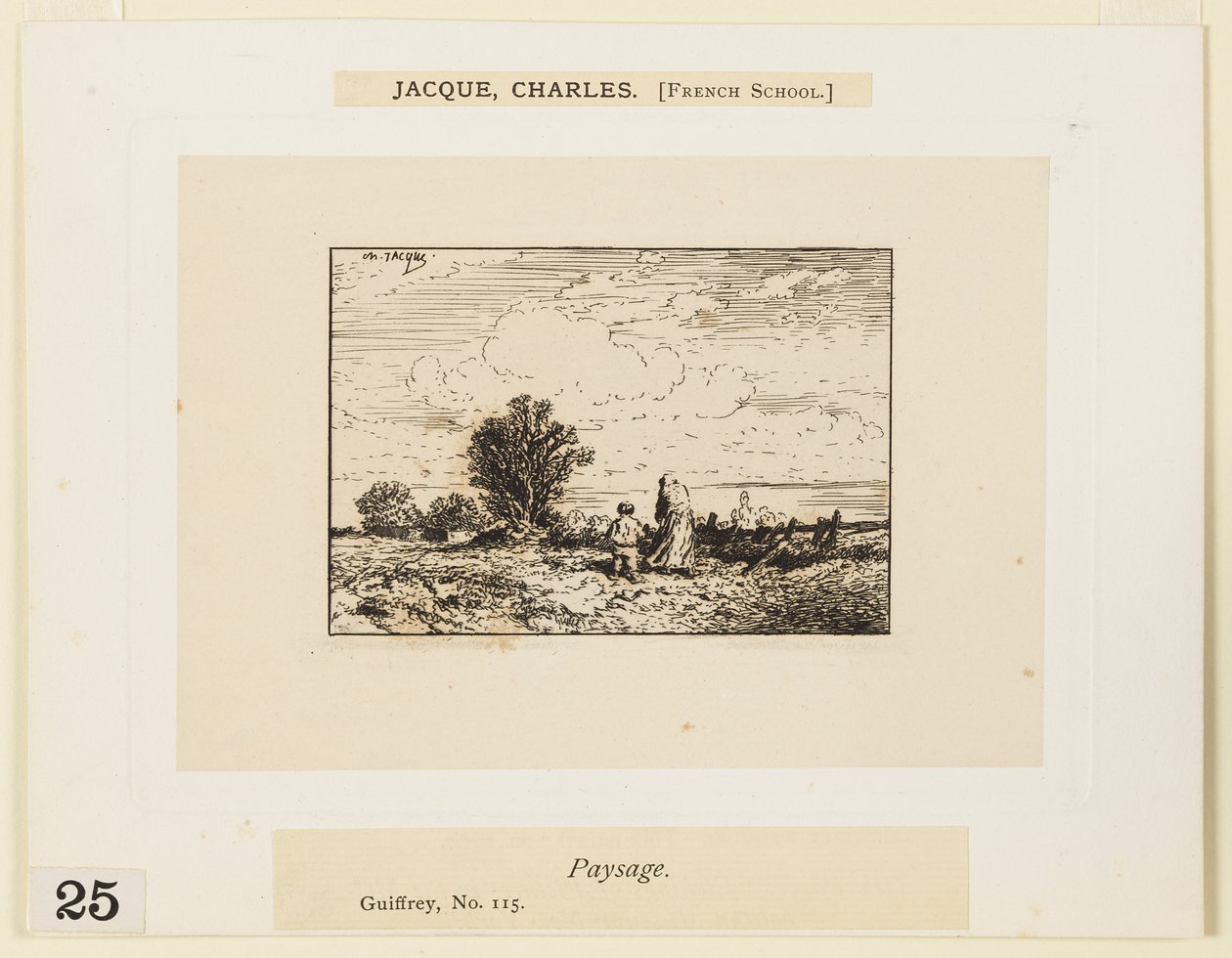 Vidéki táj alkotó: Charles Emile Jacque