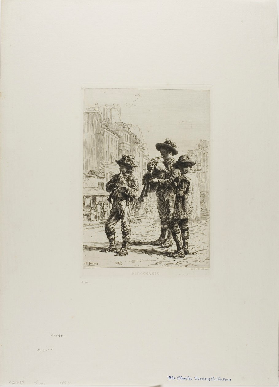 Pifferari alkotó: Charles Emile Jacque